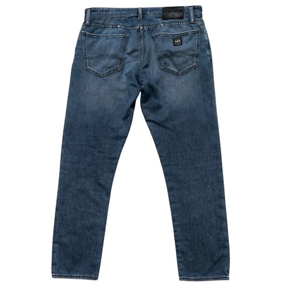Armani Exchange Jeans Mens Size 34 J14 Skinny Fit Denim 5-Pockets Stretch Blue - Picture 2 of 7